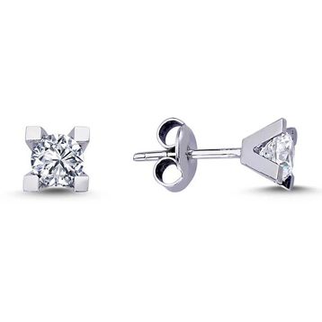 Harem Altın TKPE13 0.10 Ct V Tırnak Tektaş Pırlanta Küpe