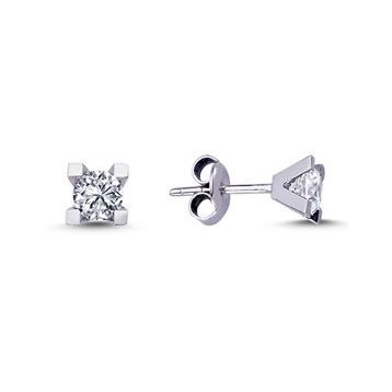 Harem Altın TKPE18 0.40 ct V Tırnak Tektaş Pırlanta Küpe