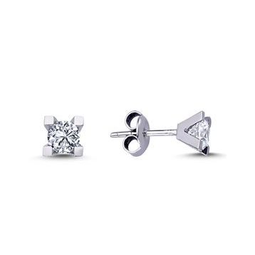 Harem Altın TKPE19 0.10 ct Takoz Tırnak Tektaş Pırlanta Küpe