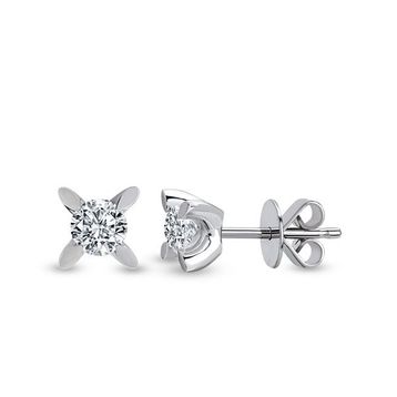 Harem Altın TKPE2 0.18 ct Tektaş Badem Tırnak Pırlanta Küpe