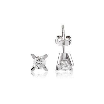 Harem Altın TKPE2 0.18 ct Tektaş Badem Tırnak Pırlanta Küpe