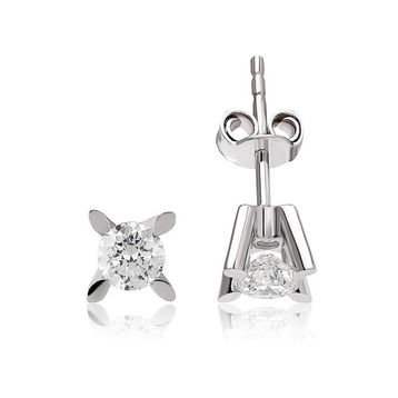 Harem Altın TKPE2 0.18 ct Tektaş Badem Tırnak Pırlanta Küpe