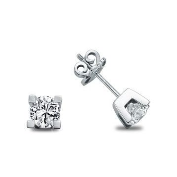 Harem Altın TKPE20 0.15 ct Takoz Tırnak Tektaş Pırlanta Küpe