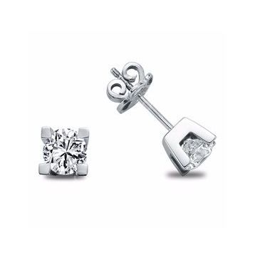 Harem Altın TKPE22 0.40 ct Takoz Tırnak Tektaş Pırlanta Küpe