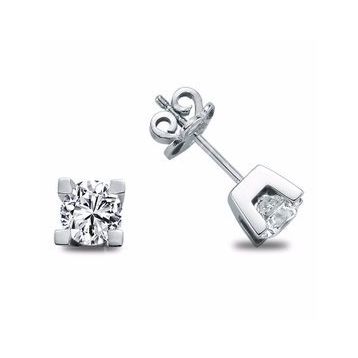 Harem Altın TKPE22 0.40 ct Takoz Tırnak Tektaş Pırlanta Küpe