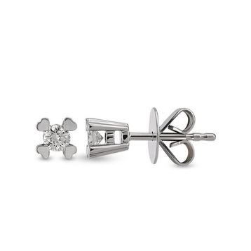 Harem Altın TKPE4 0.16 ct Tektaş Kalp Tırnak Pırlanta Küpe