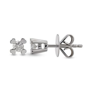 Harem Altın TKPE4 0.16 ct Tektaş Kalp Tırnak Pırlanta Küpe
