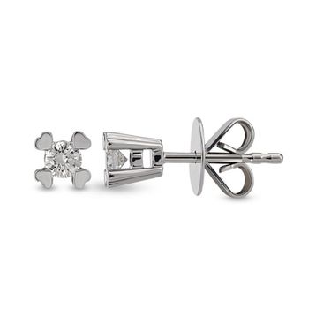 Harem Altın TKPE4 0.16 ct Tektaş Kalp Tırnak Pırlanta Küpe