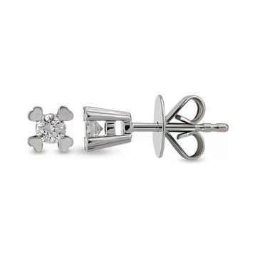 Harem Altın TKPE4 0.16 ct Tektaş Kalp Tırnak Pırlanta Küpe