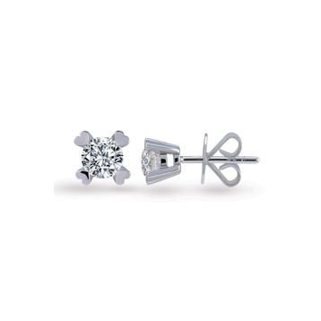 Harem Altın TKPE5 0.20 ct Tektaş Kalp Tırnak Pırlanta Küpe