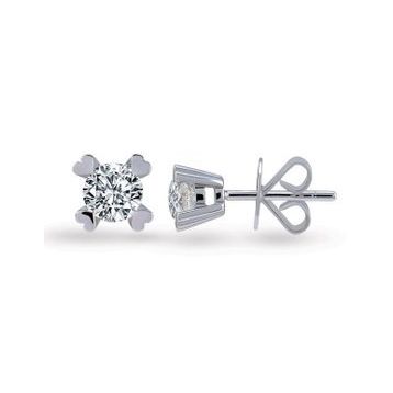 Harem Altın TKPE5 0.20 ct Tektaş Kalp Tırnak Pırlanta Küpe