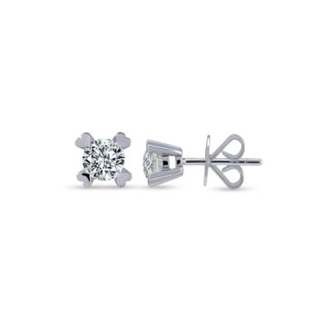 Harem Altın TKPE6 0.30 ct Tektaş Kalp Tırnak Pırlanta Küpe