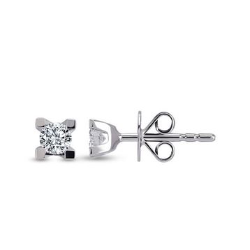 Harem Altın TKPE7 0.18 ct Tektaş Takoz Tırnak Pırlanta Küpe