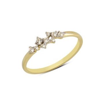 Harem Altın YZK019 14 Ayar Altın Mini Taşlı Minimal Yüzük