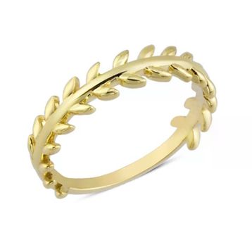 Harem Altın YZK189 14 Ayar Altın Taşsız Zeytin Dalı Yüzük
