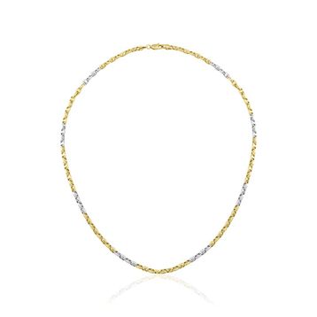 Harem ZKU105 Altın Oval Barlı Yeşil Beyaz Zincir Kolye