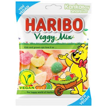 Haribo 80 gr Veggy Mix Meyve Aromalı Yumuşak Şekerleme