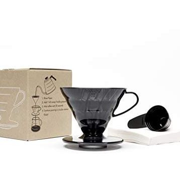 Hario V60 02 Siyah Plastik Dripper ve Kağıt Seti