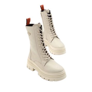 Harley Davidson Brigett 021Z100661-B10-G4 Bej Deri Kadın Bot