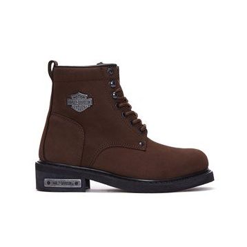 Harley Davidson Gibson 025M100109-D04-08 Dark Brown Koyu Kahverengi Crazy Deri Erkek Bot