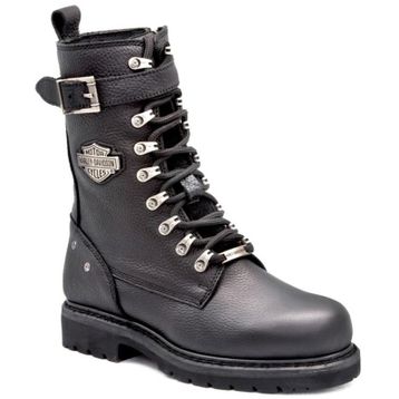Harley Davidson Gladis G0385 Siyah Deri Kadın Bot