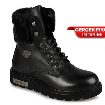 Harley Davidson Hannah New Siyah Deri Kadın Bot