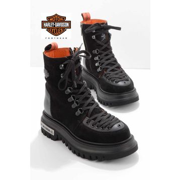 Harley Davidson HD07770643 Black Leather Kadın Bot