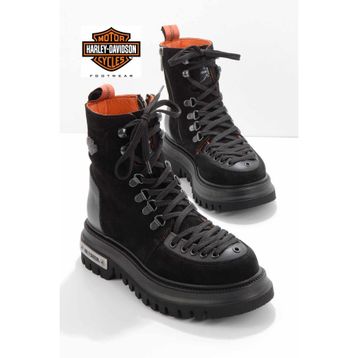 Harley Davidson HD07770643 Black Leather Kadın Bot