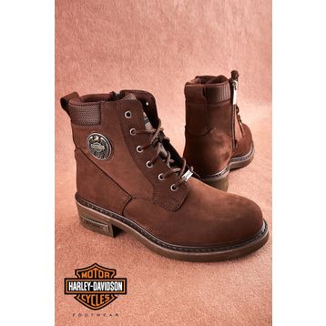Harley Davidson Jim 025G100128-D04-27 Dark Brown Koyu Kahverengi Nubuk Kadın Bot