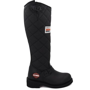 Harley Davidson Laconia HI 646 025G100074-B1427 Siyah Deri Kadın Çizme