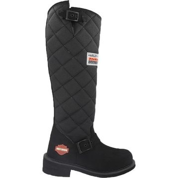 Harley Davidson Laconia HI 646 025G100074-B1427 Siyah Deri Kadın Çizme