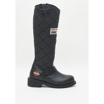 Harley Davidson Laconia HI 646 025G100074-B1427 Siyah Deri Kadın Çizme
