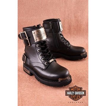 Harley Davidson Ricketson 025G100375 Siyah Deri Kadın Bot