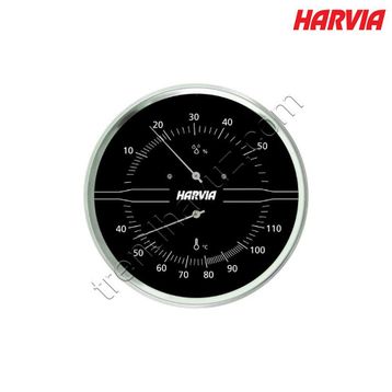 Harvia Siyah Termometre Higrometre