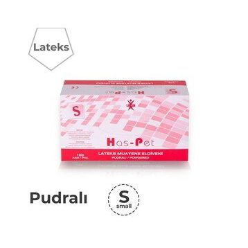 Has-Pet Lateks 100 Adet S Pudralı Eldiven