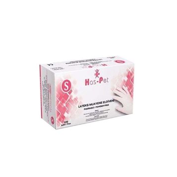 Has-pet Vinil Pudrasız Small 100 Adet Muayene Eldiveni