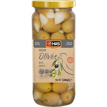 Has Premium 500 gr Sarımsaklı Yeşil Zeytin
