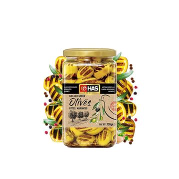 Has Premium 850 gr Çekirdeksiz Marine Izgara Yeşil Zeytin