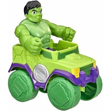 Hasbro F6776-F745 Marvel Spidey and His Amazing Friends Araç ve Hulk Figür
