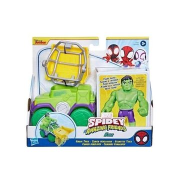 Hasbro F6776-F745 Marvel Spidey and His Amazing Friends Araç ve Hulk Figür