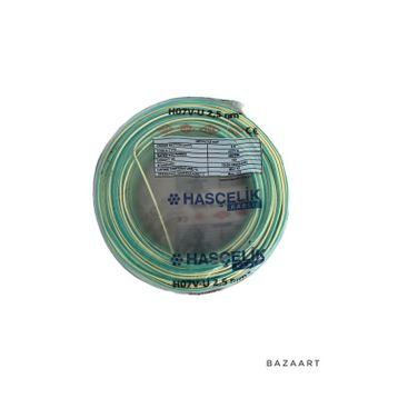 Hasçelik NYA 2.5 cm Sarı Yeşil Kablo