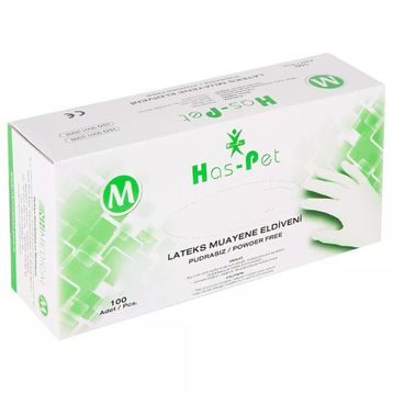 Haspet Lateks M 100'lü Pudrasız Eldiven