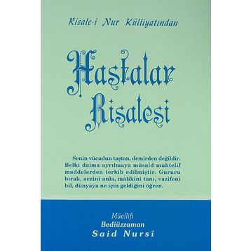 HASTALAR RISALESI (ORTA BOY) - BEDİÜZZAMAN SAID NURSI