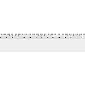 Hataş 00143 Dar Plastik Mercekli 30 cm Cetvel