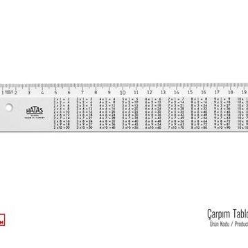 Hataş 00176 20 CM Çarpım Tablolu Cetvel