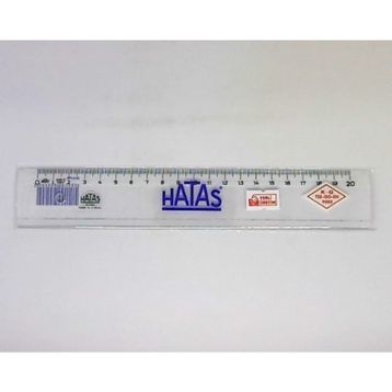 Hataş 20 cm Standart Plastik Geniş Şeffaf Cetvel