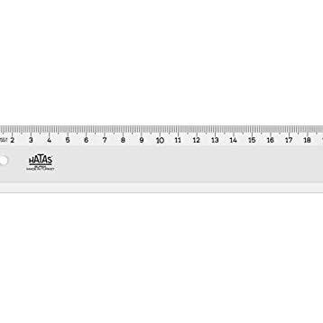 Hataş 20 cm Standart Plastik Geniş Şeffaf Cetvel