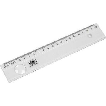 Hataş 20 cm Standart Plastik Geniş Şeffaf Cetvel