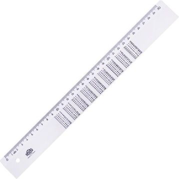 Hataş 30 cm 0177 Carpim Tablolu Cetvel