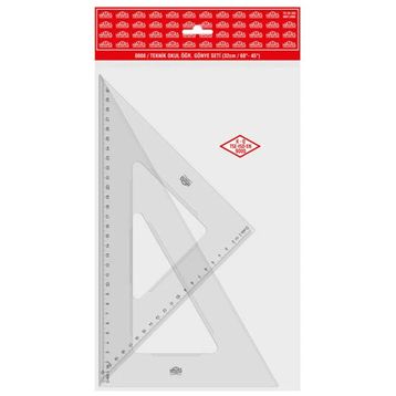 Hataş 32 cm 60°-45° Teknik Okul Öğrenci Gönye Seti